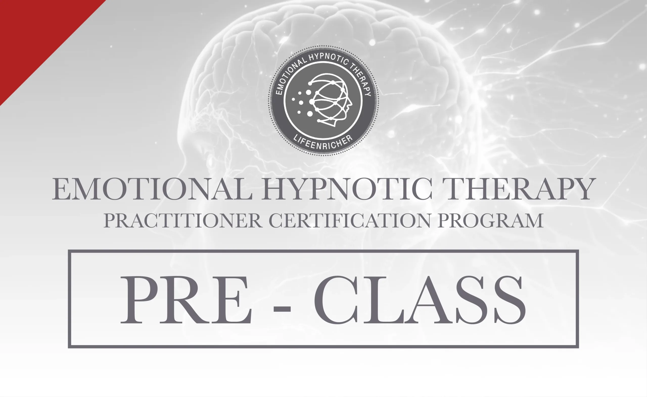 Emotional Hypnotic Therapy Practitioner – PRECLASS